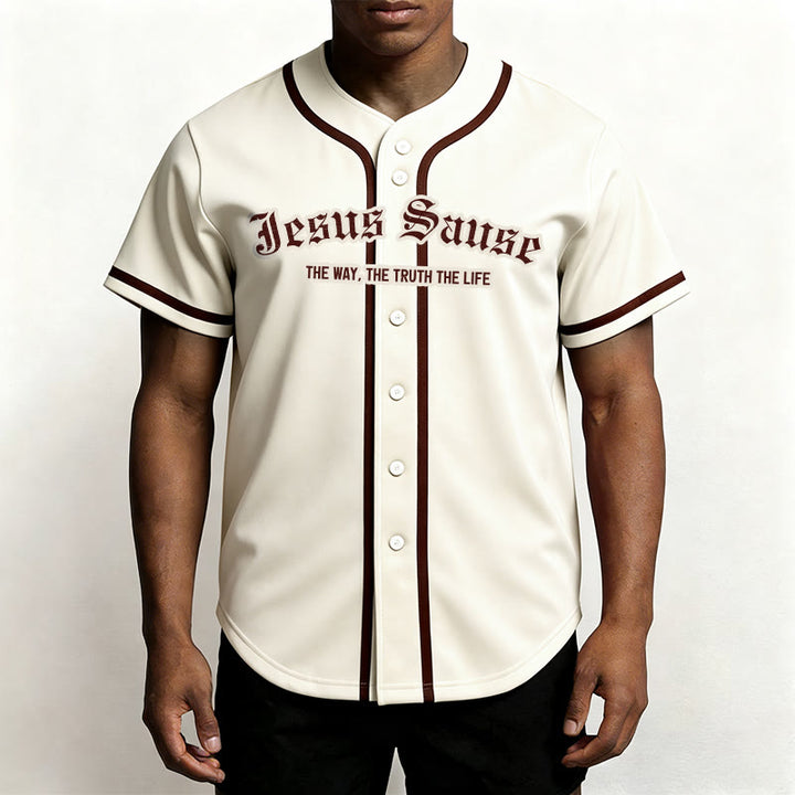 Christianartworkshop Le Chemin La Vérité La Vie Foi Maillot de baseball - image 1