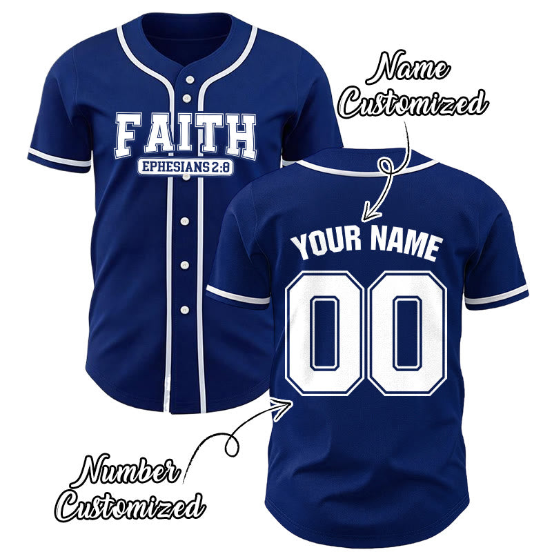 Maillot de baseball personnalisé avec nom et numéro Christianartworkshop - image 0