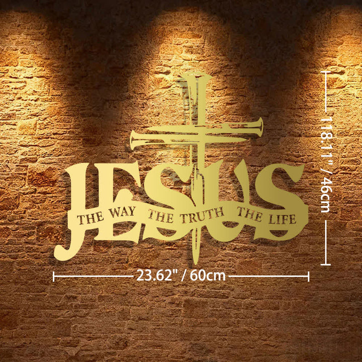 Christianartworkshop Décoration murale en métal représentant Jésus fidèle et une croix - image 21