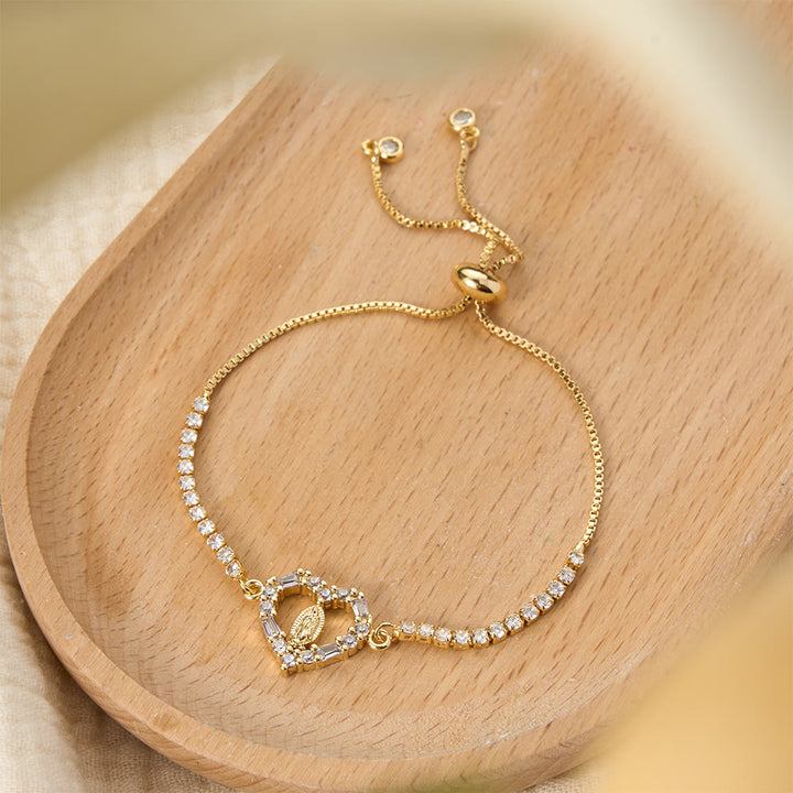 Christianartworkshop Bracelet bolo ajustable centré sur Notre-Dame, symbole de la grâce divine - image 7
