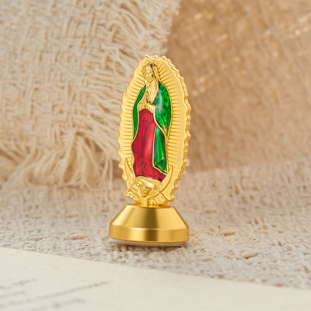 Christianartworkshop Ornement de bureau Notre-Dame de Guadalupe, symbole de la grâce divine - Notre-Dame dorée - image 1