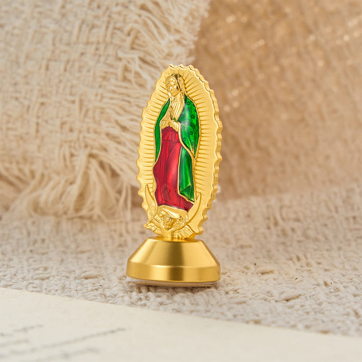 Christianartworkshop Ornement de bureau Notre-Dame de Guadalupe, symbole de la grâce divine - Notre-Dame dorée - image 1