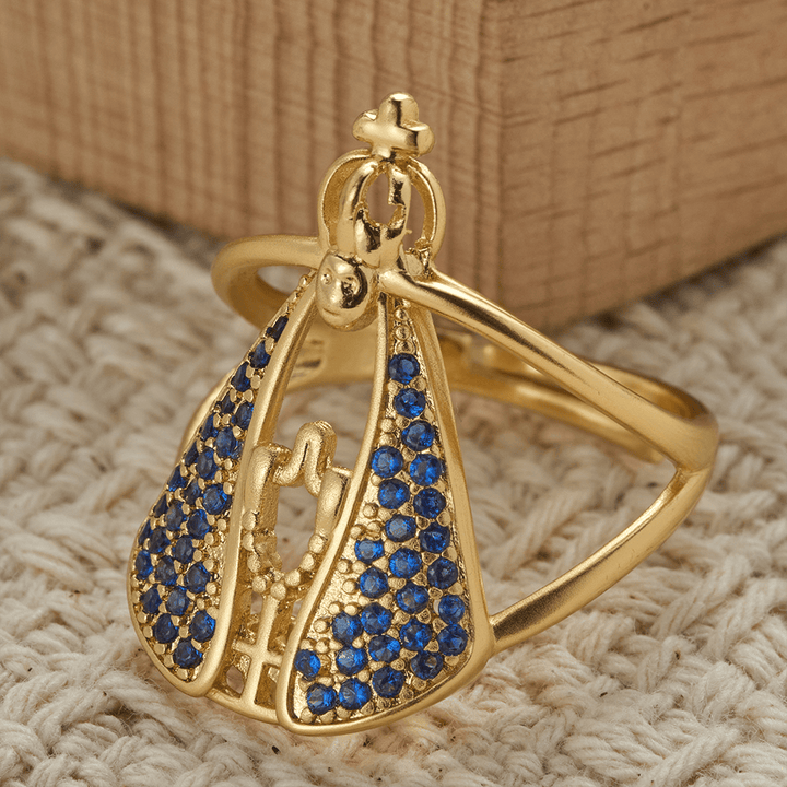 Christianartworkshop Bague de dévotion Notre-Dame de Guadalupe : Emblème de Notre-Dame Grâce et de la Divine Protection - image 1