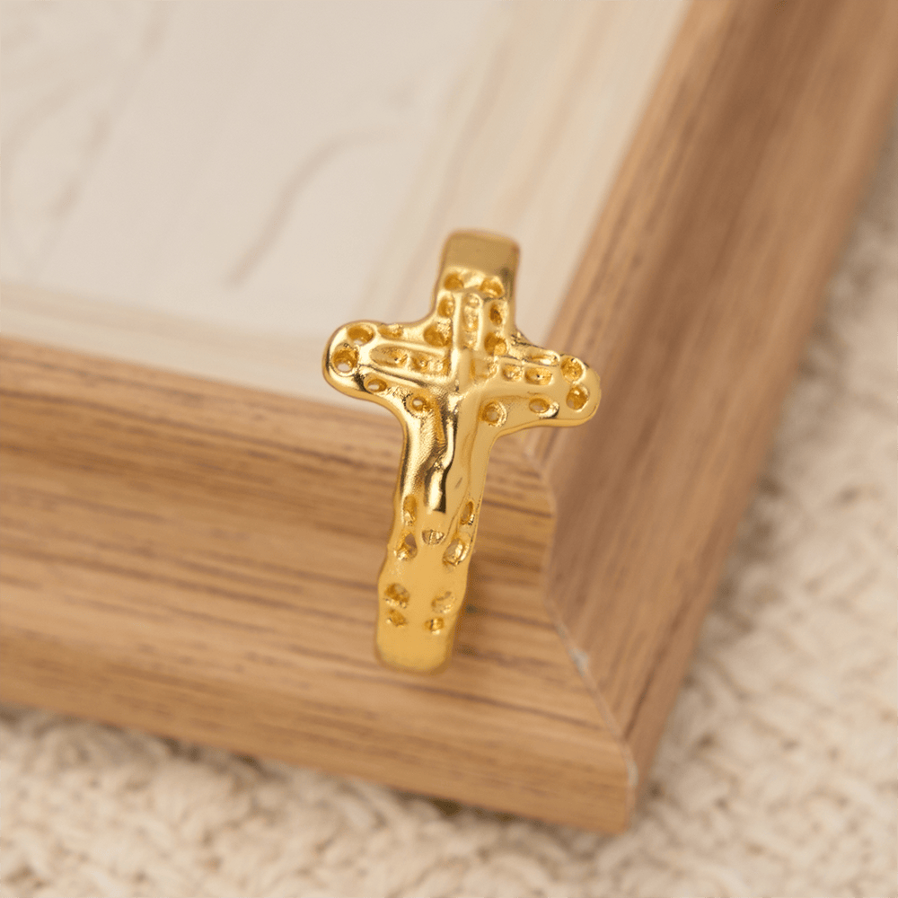 Christianartworkshop Bague dévotionnelle crucifix : emblème de rédemption et de foi inébranlable - image 4