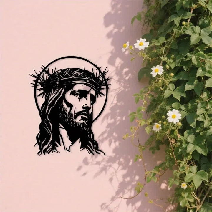 Décoration murale en métal Christianartworkshop représentant Jésus sacré avec une couronne d'épines - image 6
