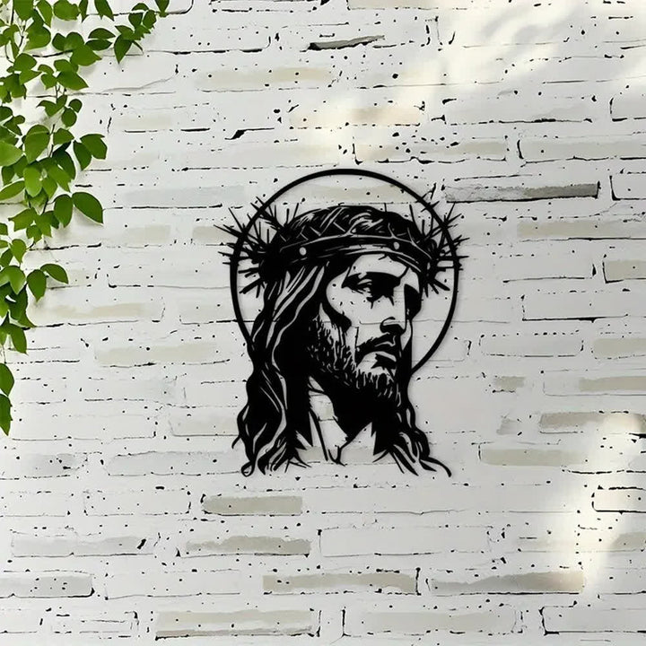 Décoration murale en métal Christianartworkshop représentant Jésus sacré avec une couronne d'épines - image 5