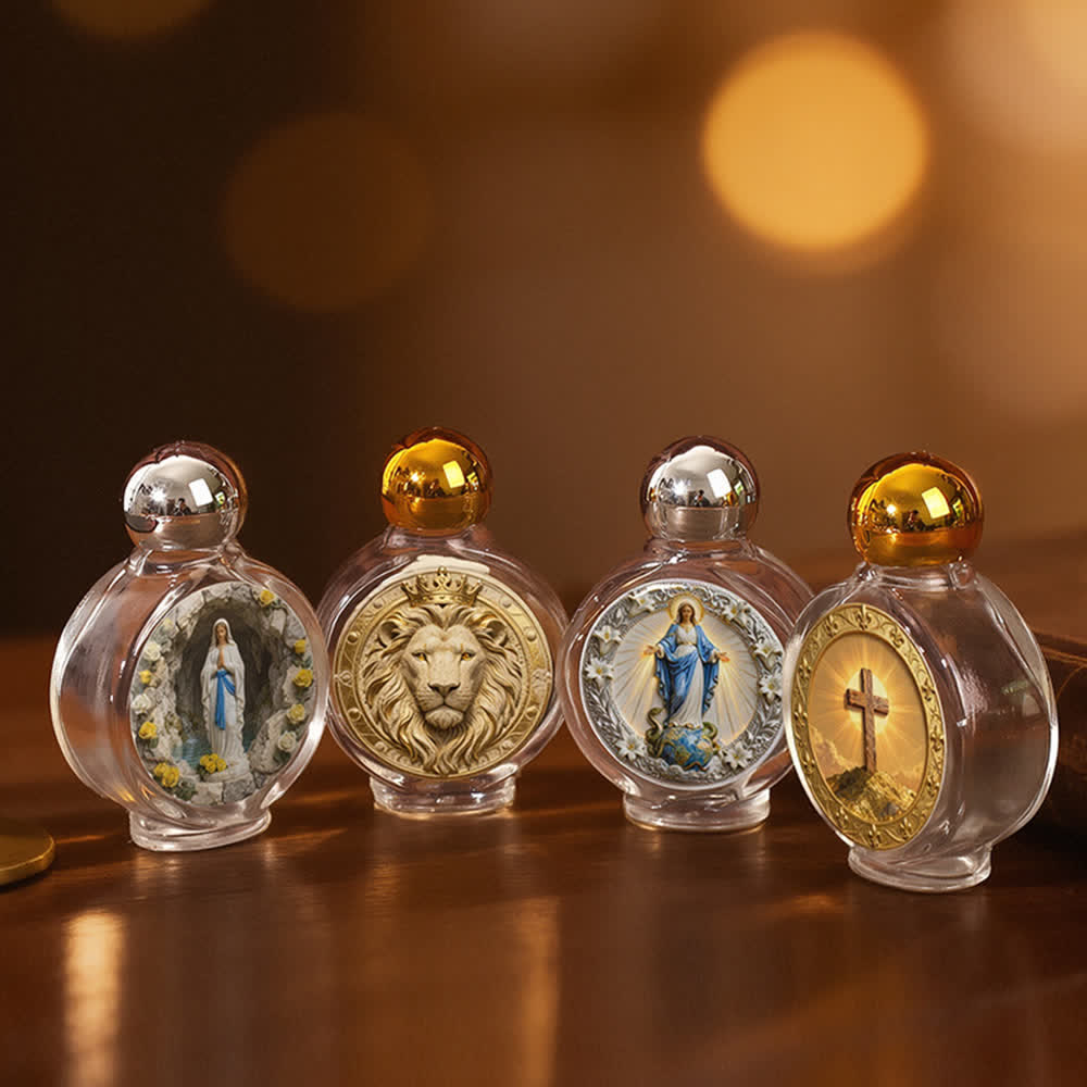 Christianartworkshop Bouteille d'eau bénite à l'effigie d'une icône catholique : objet d'art religieux pour la maison et l'église - image 1