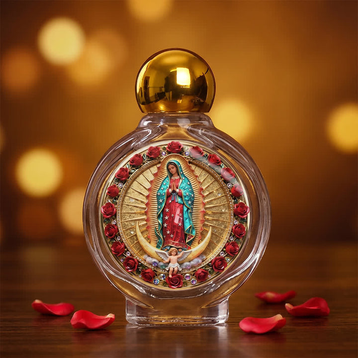 Christianartworkshop Bouteille d'eau bénite à l'effigie d'une icône catholique : objet d'art religieux pour la maison et l'église - Guadalupe - image 7