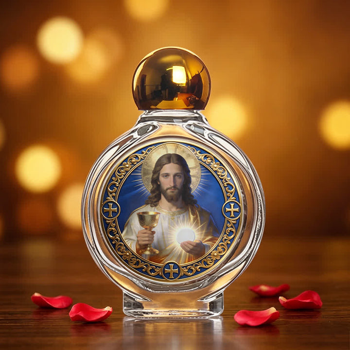 Christianartworkshop Bouteille d'eau bénite à l'effigie d'une icône catholique : objet d'art religieux pour la maison et l'église - Saint Graal - image 11