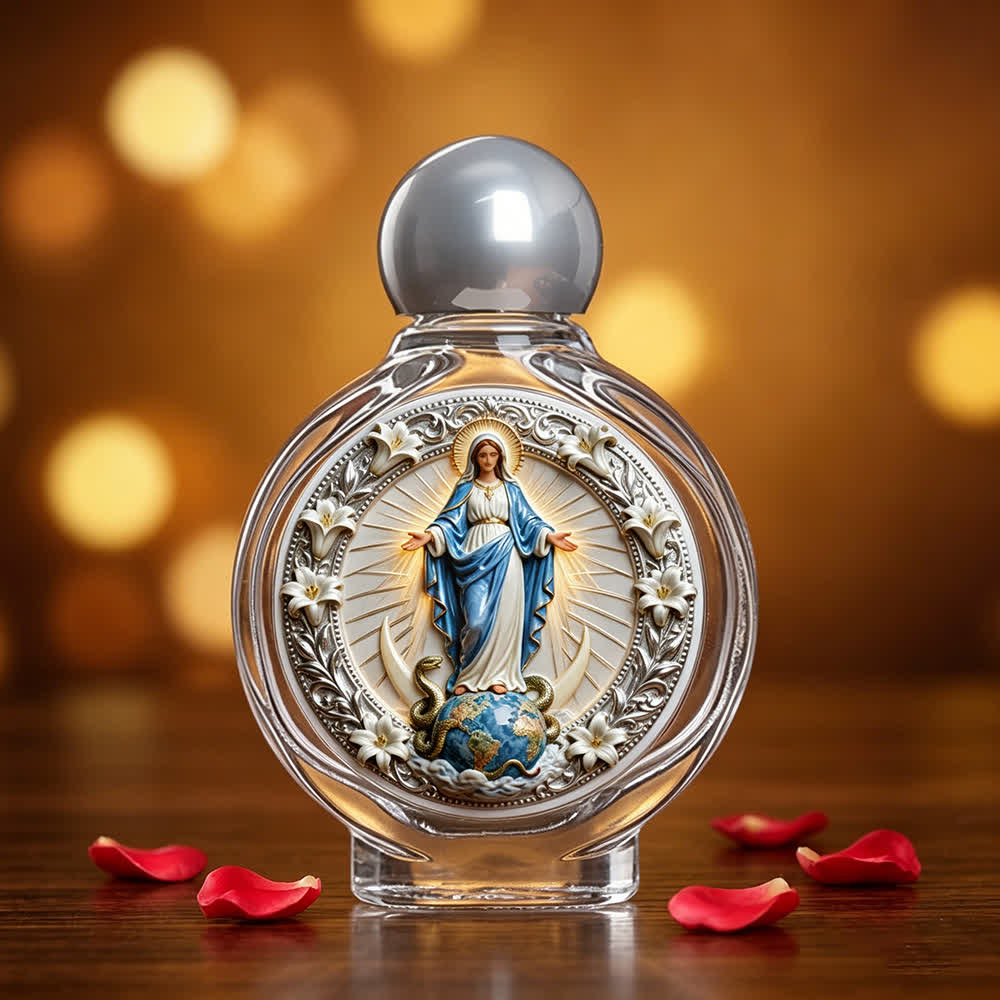 Christianartworkshop Bouteille d'eau bénite à l'effigie d'une icône catholique : objet d'art religieux pour la maison et l'église - Notre-Dame de Lourdes - image 14