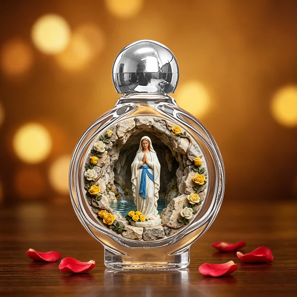 Christianartworkshop Bouteille d'eau bénite à l'effigie d'une icône catholique : objet d'art religieux pour la maison et l'église - Notre-Dame de Lourde# - image 16