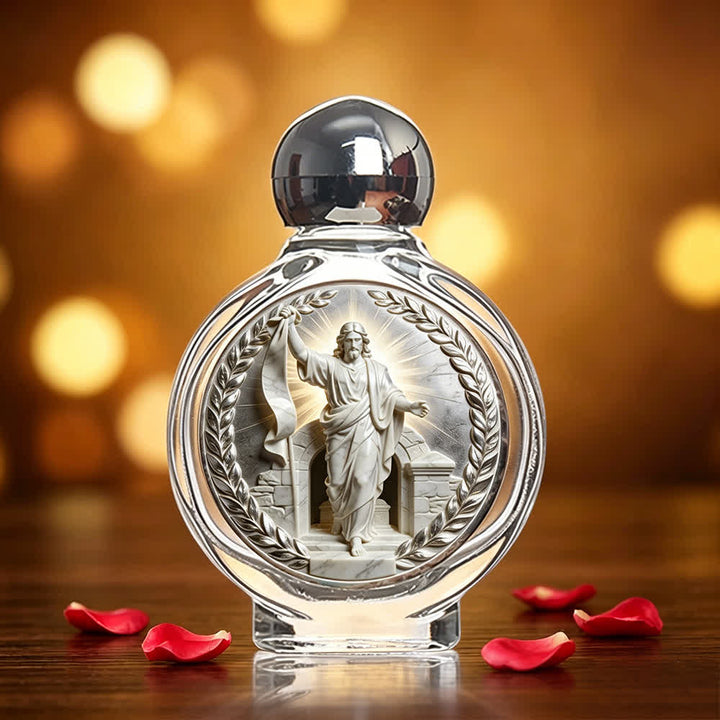 Christianartworkshop Bouteille d'eau bénite à l'effigie d'une icône catholique : objet d'art religieux pour la maison et l'église - Le Seigneur ressuscité - image 18