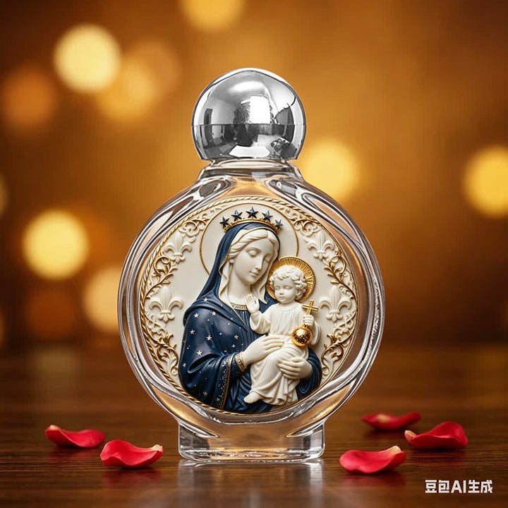 Christianartworkshop Bouteille d'eau bénite à l'effigie d'une icône catholique : objet d'art religieux pour la maison et l'église - Mère Marie - image 15