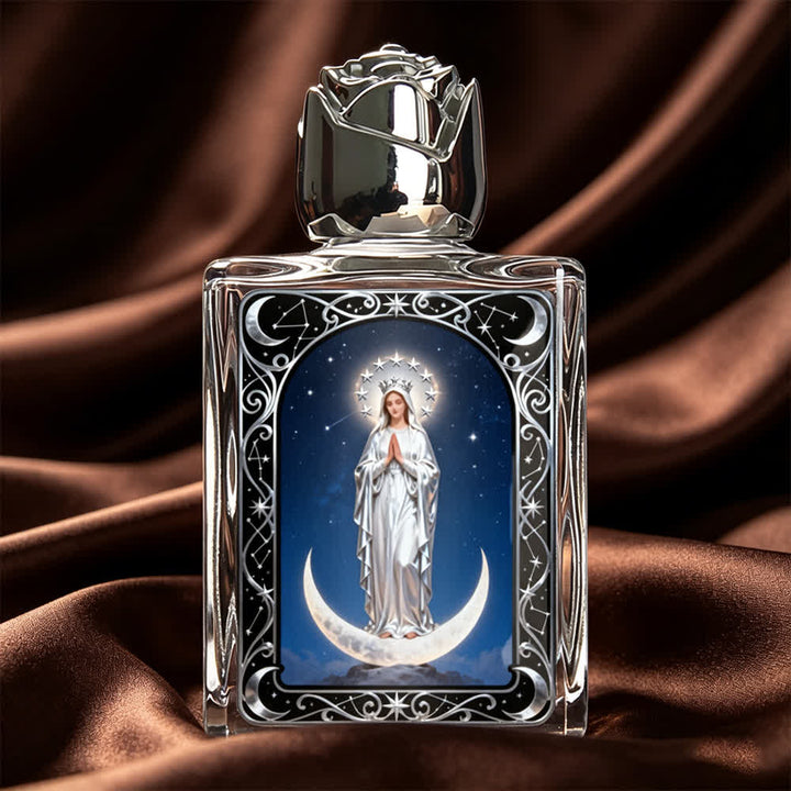 Christianartworkshop Bouteille d'eau bénite carrée à motif d'icône catholique : flacon parfumé orné d'images sacrées - Vierge Marie n°2 - image 16