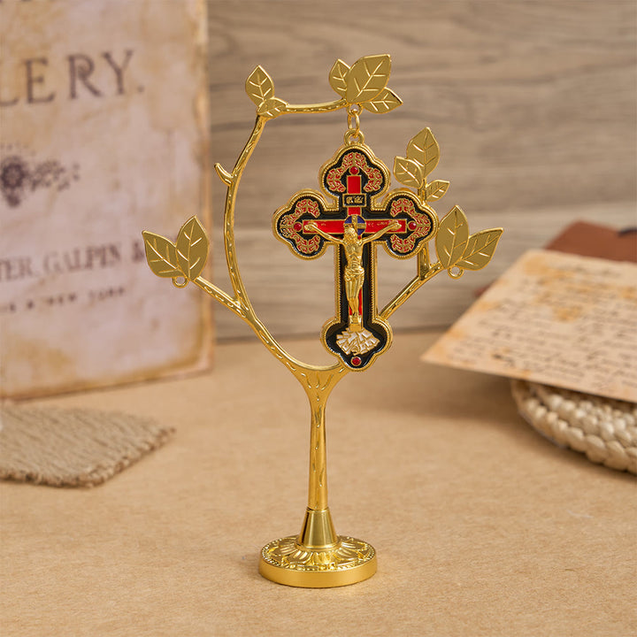 Christianartworkshop Arbre de vie décoratif avec pendentif crucifix : un emblème de dévotion et de renouveau - image 4