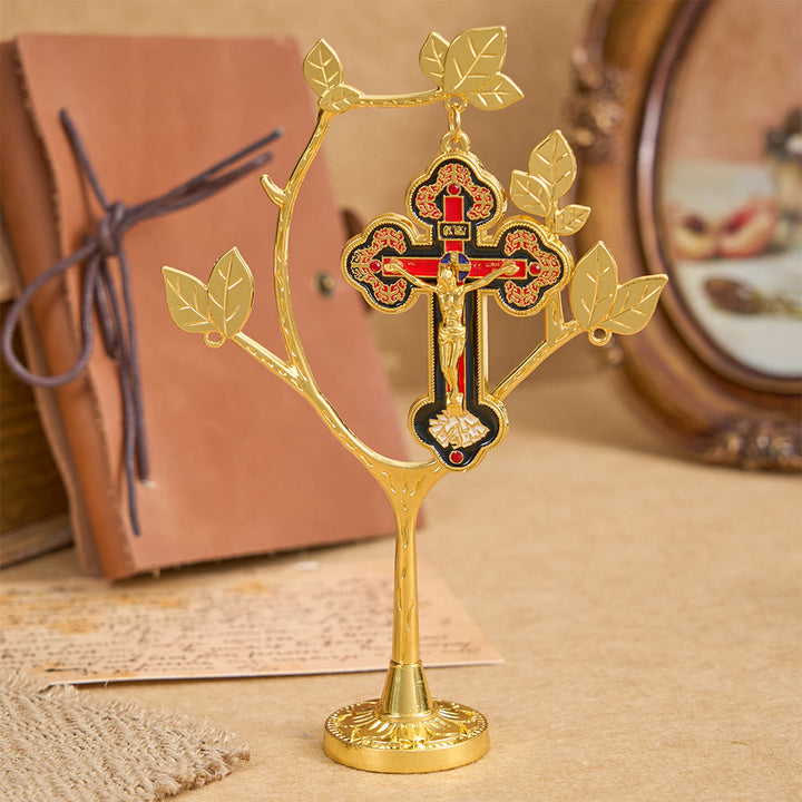 Christianartworkshop Arbre de vie décoratif avec pendentif crucifix : un emblème de dévotion et de renouveau - image 5