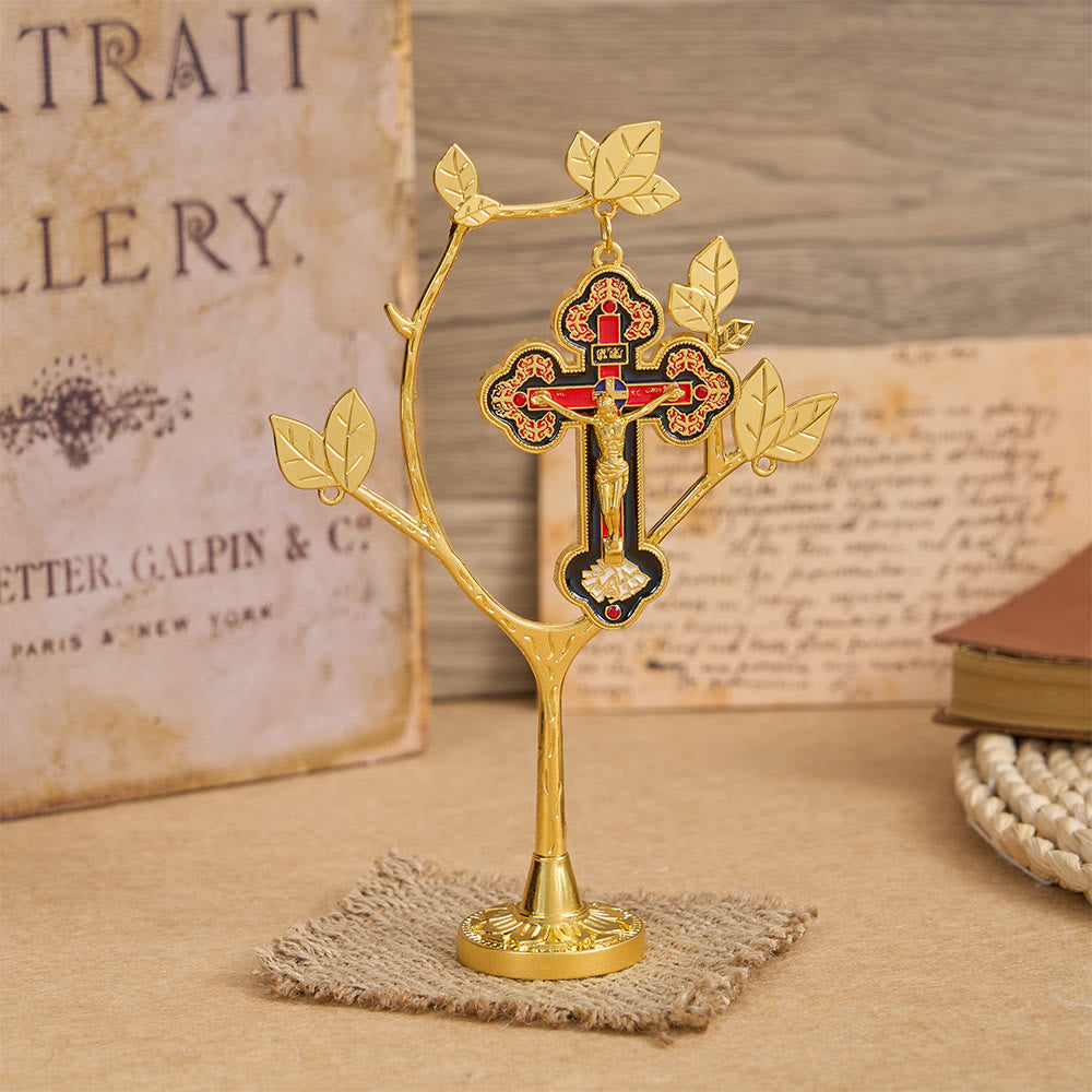 Christianartworkshop Arbre de vie décoratif avec pendentif crucifix : un emblème de dévotion et de renouveau - image 3