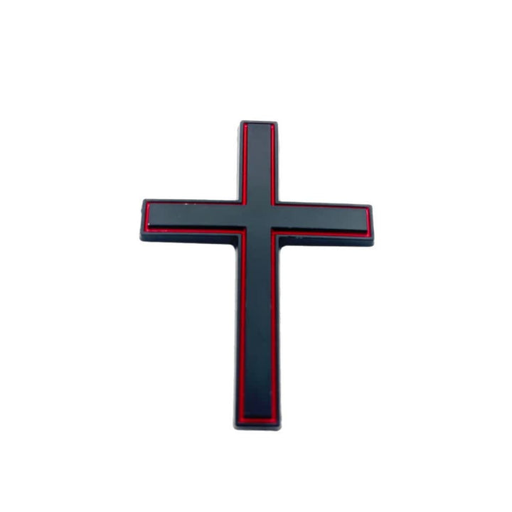 Autocollant croix en métal durable Christianartworkshop pour voiture : un rappel de sa protection silencieuse sur la route - Noir Rouge (Lot de 4) - image 24