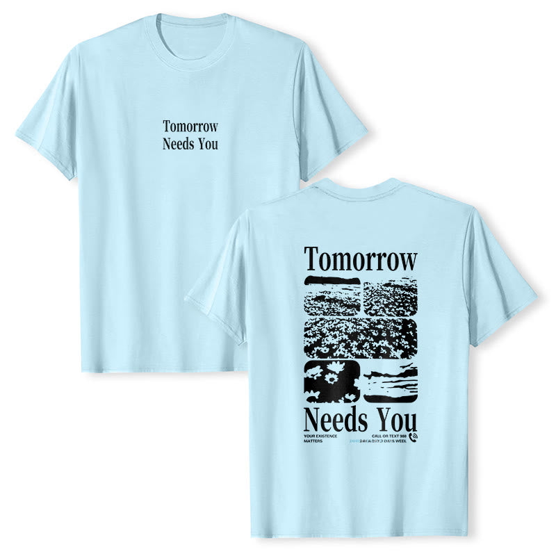 T-shirt Christianartworkshop Tomorrow Needs You - Bleu - 2XL - image 0