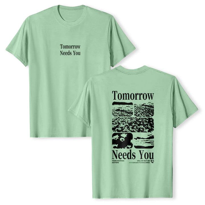 T-shirt Christianartworkshop Tomorrow Needs You - Vert clair - 2XL - image 9