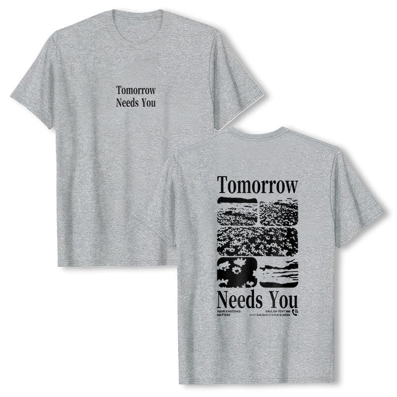 T-shirt Christianartworkshop Tomorrow Needs You - Gris - 2XL - image 15
