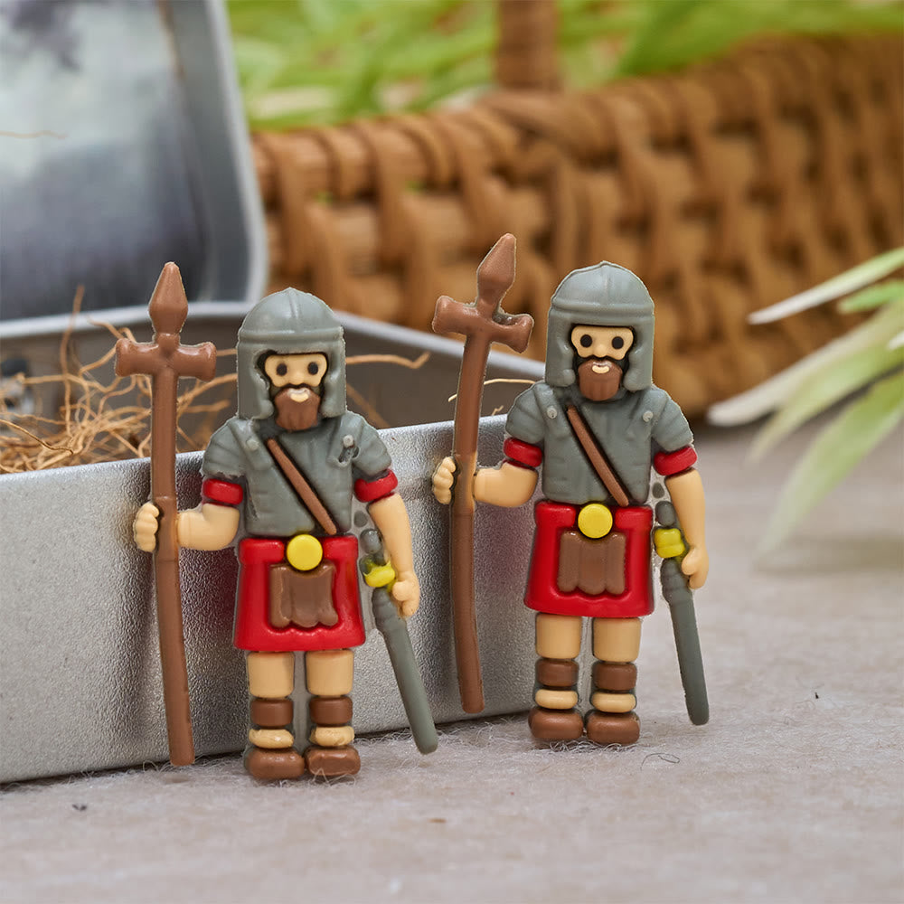Christianartworkshop Coffret de mini-figurines représentant la scène de la crucifixion du Vendredi saint, avec boîte en métal portable : un symbole de sacrifice - image 5