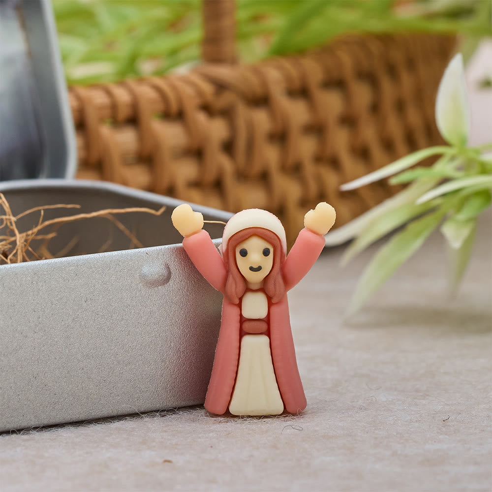 Christianartworkshop Coffret de mini-figurines représentant la scène de la crucifixion du Vendredi saint, avec boîte en métal portable : un symbole de sacrifice - image 4