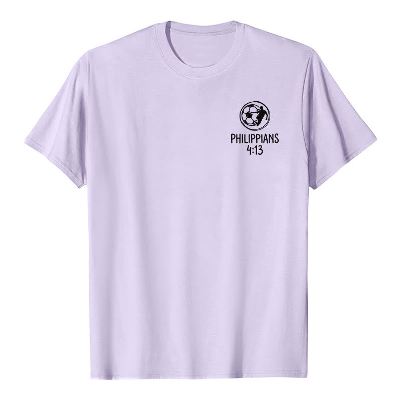 Christianartworkshop Philippiens 4:13 T-shirt à manches courtes premium avec croix de football - image 13