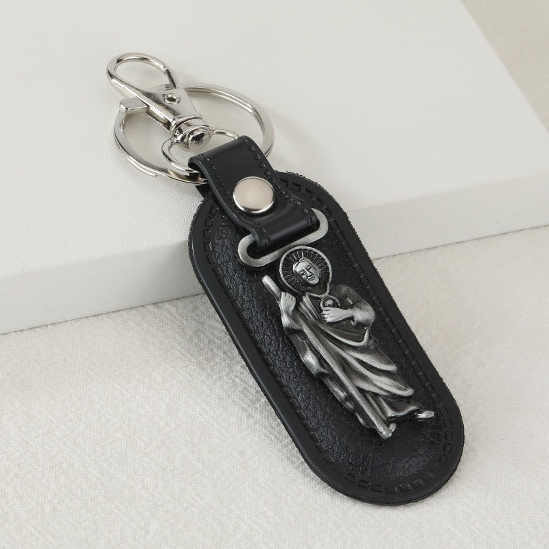 Christianartworkshop Porte-clés dévotionnel Notre-Dame de Guadalupe : Emblème de la grâce mariale et de la protection spirituelle - Robe noire et Saint Jude - image 11