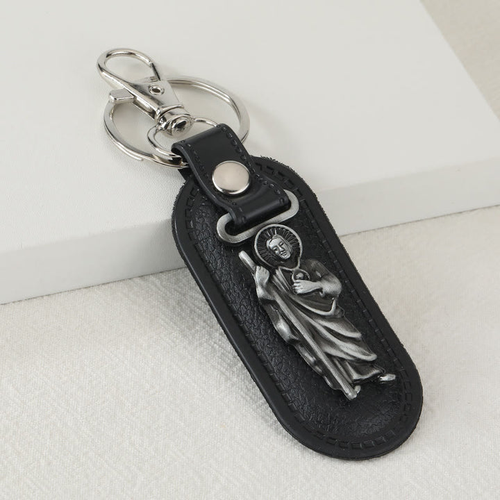Christianartworkshop Porte-clés dévotionnel Notre-Dame de Guadalupe : Emblème de la grâce mariale et de la protection spirituelle - Robe noire et Saint Jude - image 11