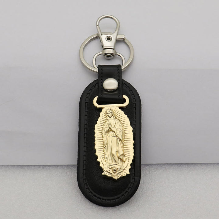Christianartworkshop Porte-clés dévotionnel Notre-Dame de Guadalupe : Emblème de la grâce mariale et de la protection spirituelle - Robe d'or et Notre-Dame - image 7