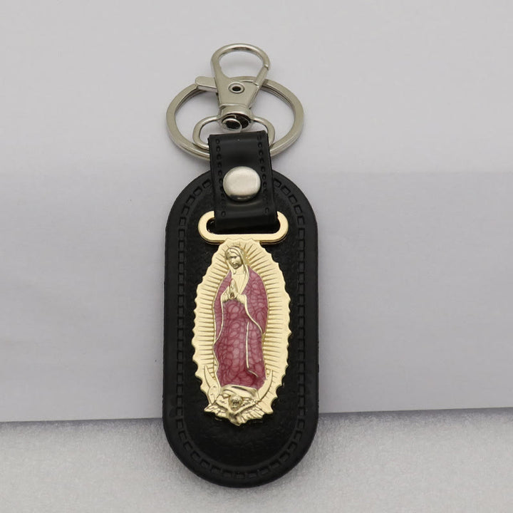 Christianartworkshop Porte-clés dévotionnel Notre-Dame de Guadalupe : Emblème de la grâce mariale et de la protection spirituelle - Robe rose et Notre-Dame - image 6