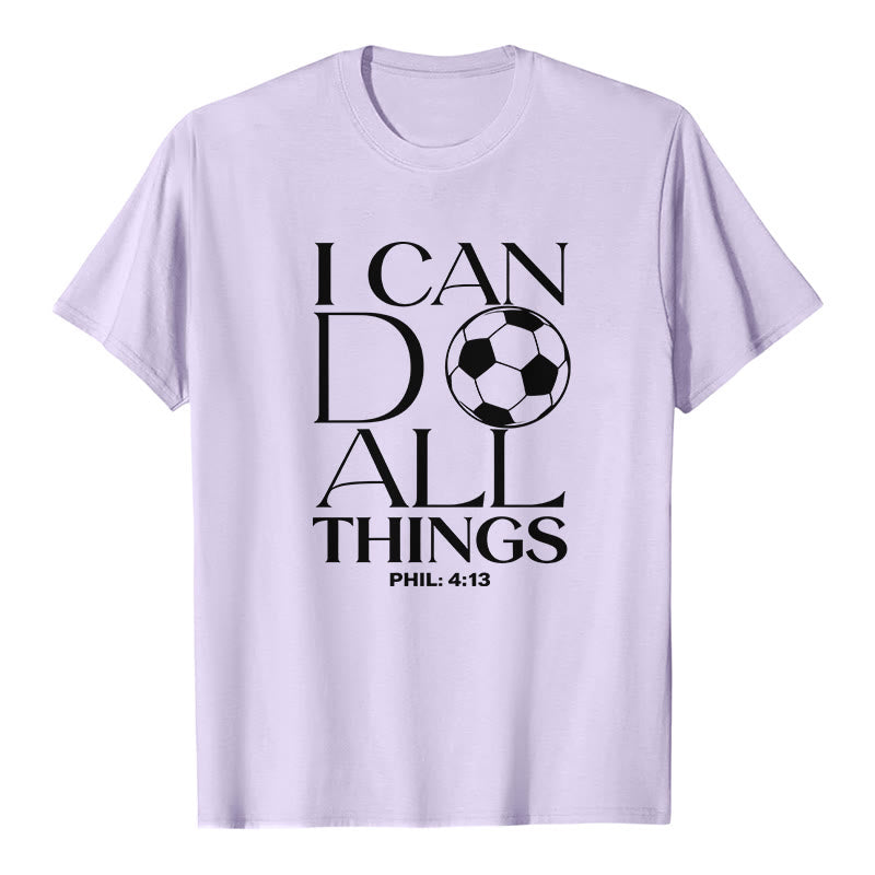 Christianartworkshop Phil 4:13 Je peux tout faire - T-shirt premium à manches courtes pour le football - Violet - 2XL - image 4