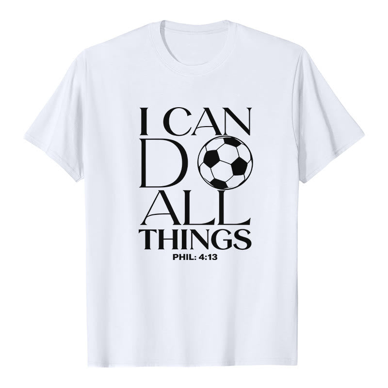 Christianartworkshop Phil 4:13 Je peux tout faire - T-shirt premium à manches courtes pour le football - Blanc - 2XL - image 2