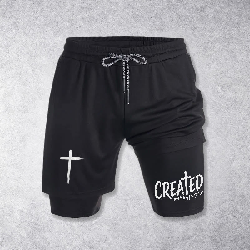 Christianartworkshop Short superposé Cross Performance conçu dans un but précis - Noir - 3XL - image 9