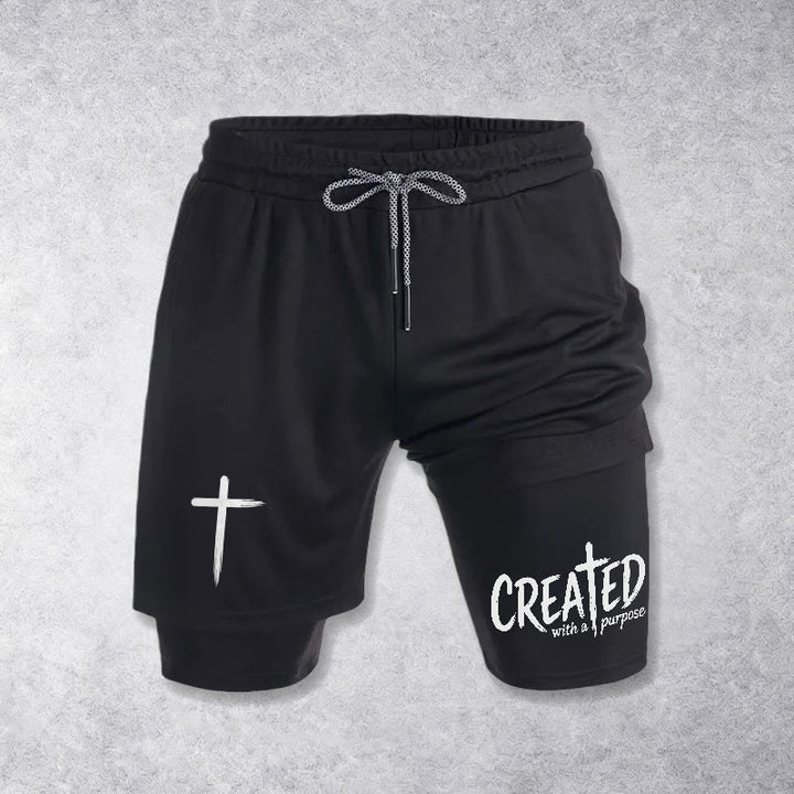 Christianartworkshop Short superposé Cross Performance conçu dans un but précis - Noir - 3XL - image 9