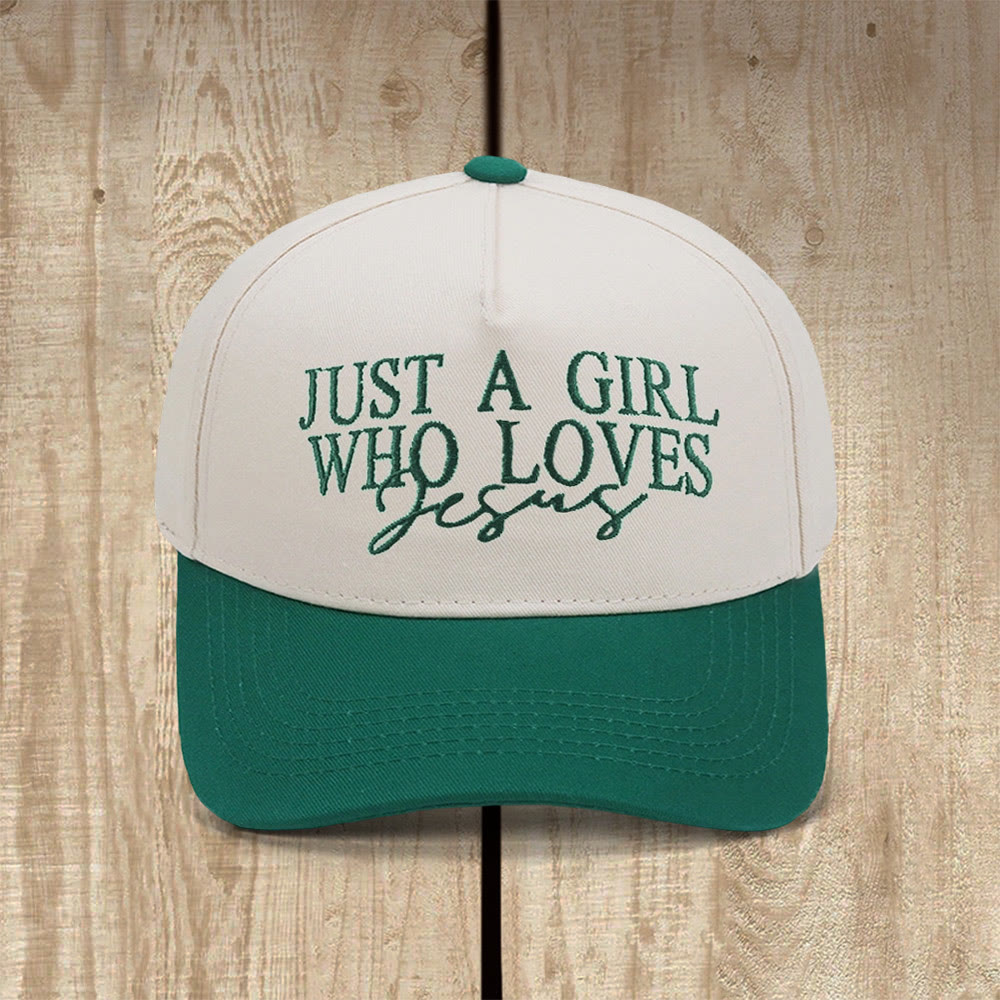 Christianartworkshop Casquette de baseball inspirée par la foi « Juste une fille qui aime Jésus » - Vert foncé - image 11