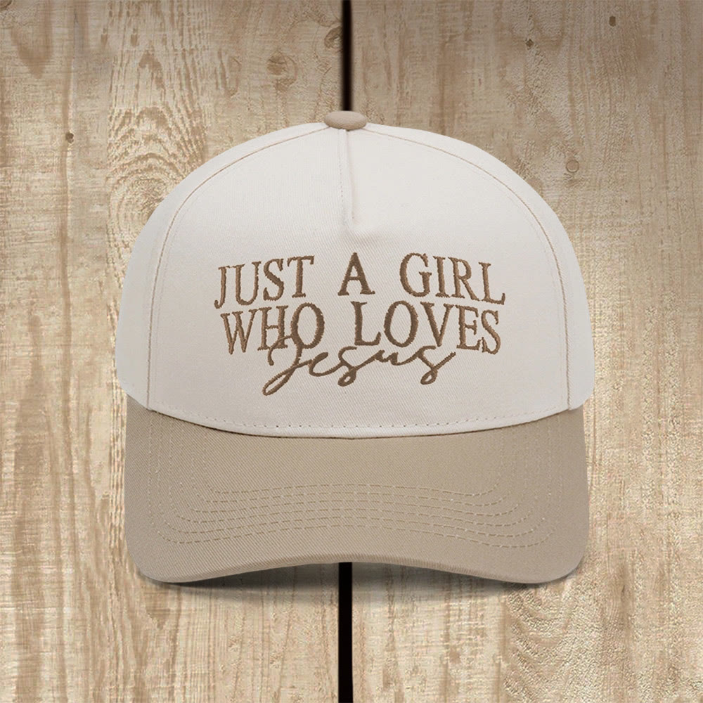 Christianartworkshop Casquette de baseball inspirée par la foi « Juste une fille qui aime Jésus » - Kaki - image 4