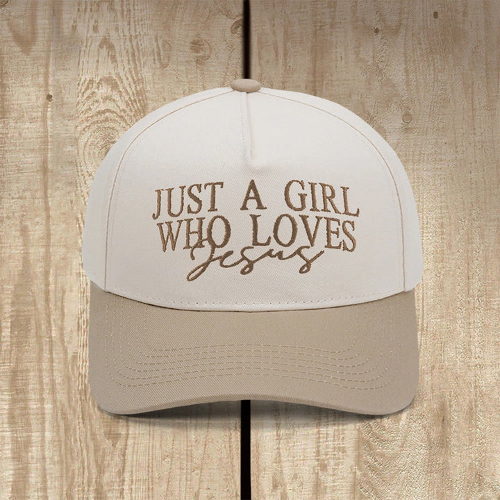 Christianartworkshop Casquette de baseball inspirée par la foi « Juste une fille qui aime Jésus » - Kaki - image 4