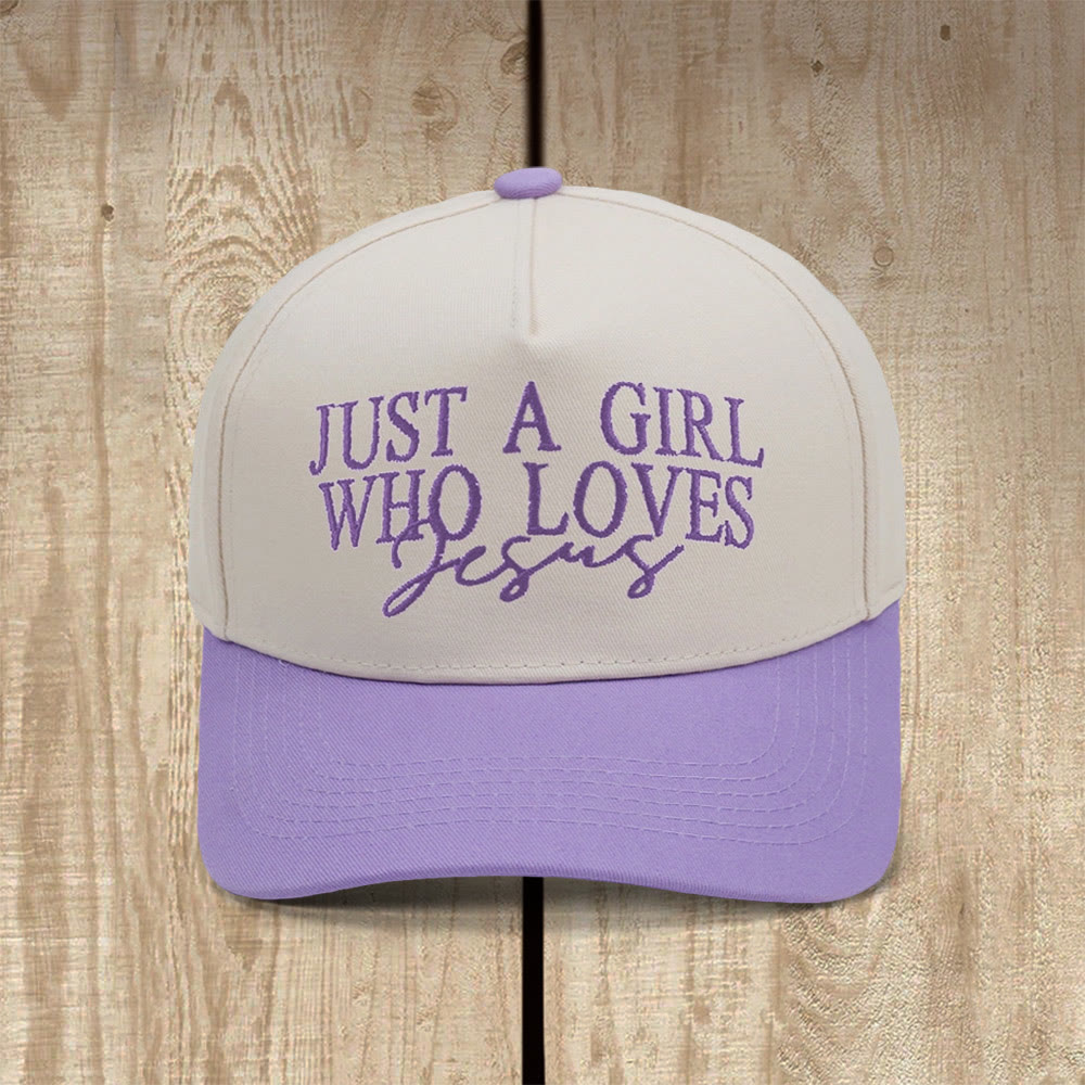 Christianartworkshop Casquette de baseball inspirée par la foi « Juste une fille qui aime Jésus » - Violet - image 6