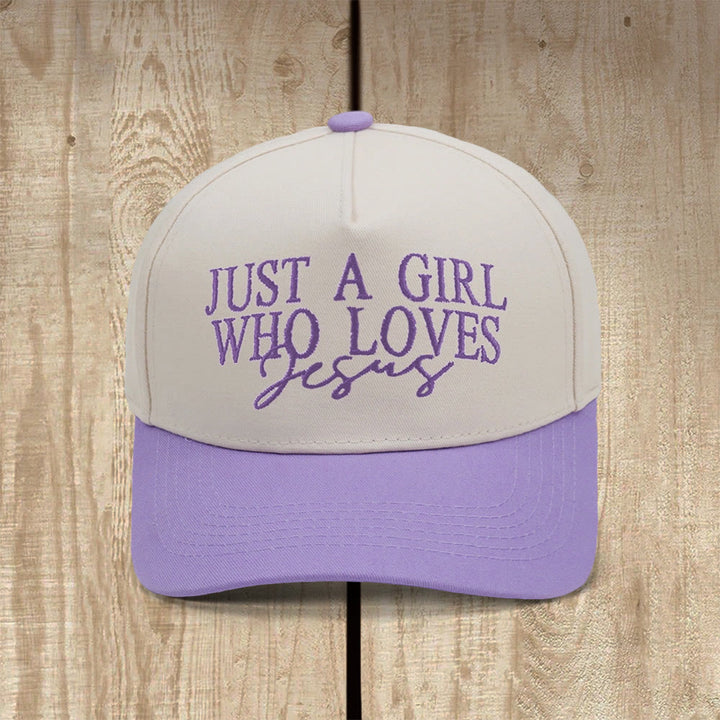Christianartworkshop Casquette de baseball inspirée par la foi « Juste une fille qui aime Jésus » - Violet - image 6