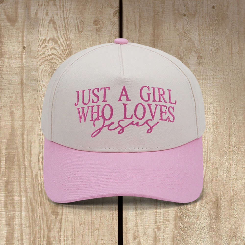 Christianartworkshop Casquette de baseball inspirée par la foi « Juste une fille qui aime Jésus » - Rose - image 5