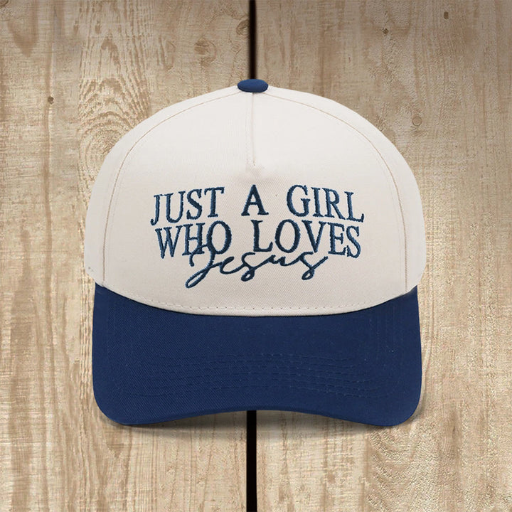 Christianartworkshop Casquette de baseball inspirée par la foi « Juste une fille qui aime Jésus » - Marine - image 9