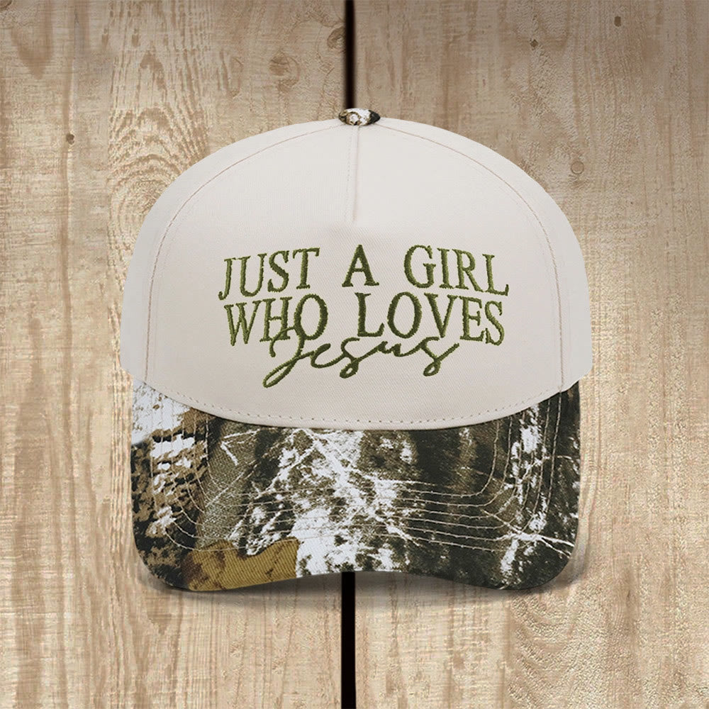 Christianartworkshop Casquette de baseball inspirée par la foi « Juste une fille qui aime Jésus » - Camouflage - image 13