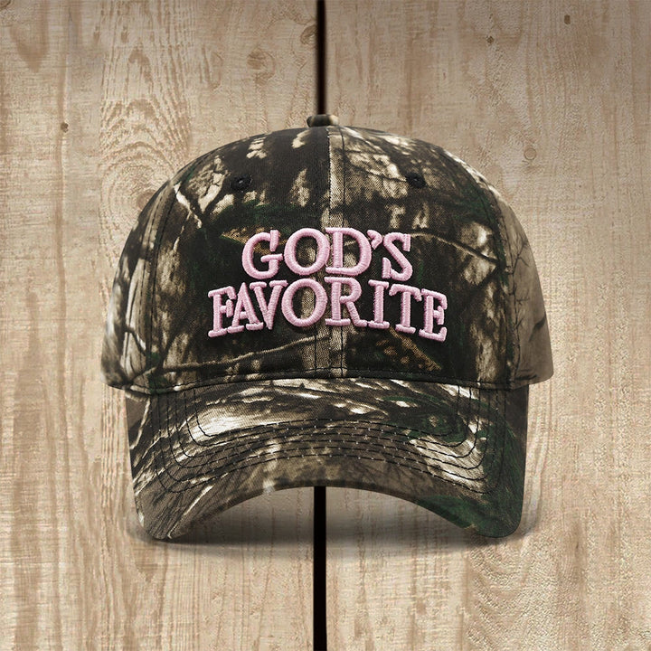 Christianartworkshop Casquette de baseball préférée de Dieu, inspirée par la confiance et la foi - Camouflage vert - image 0
