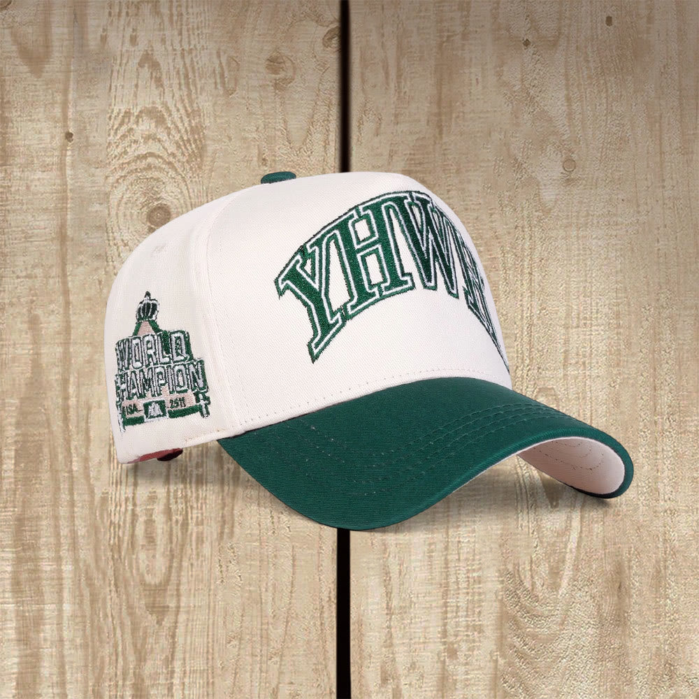 Christianartworkshop Casquette de baseball YHWH Champion du monde style universitaire Faith - Vert - image 5