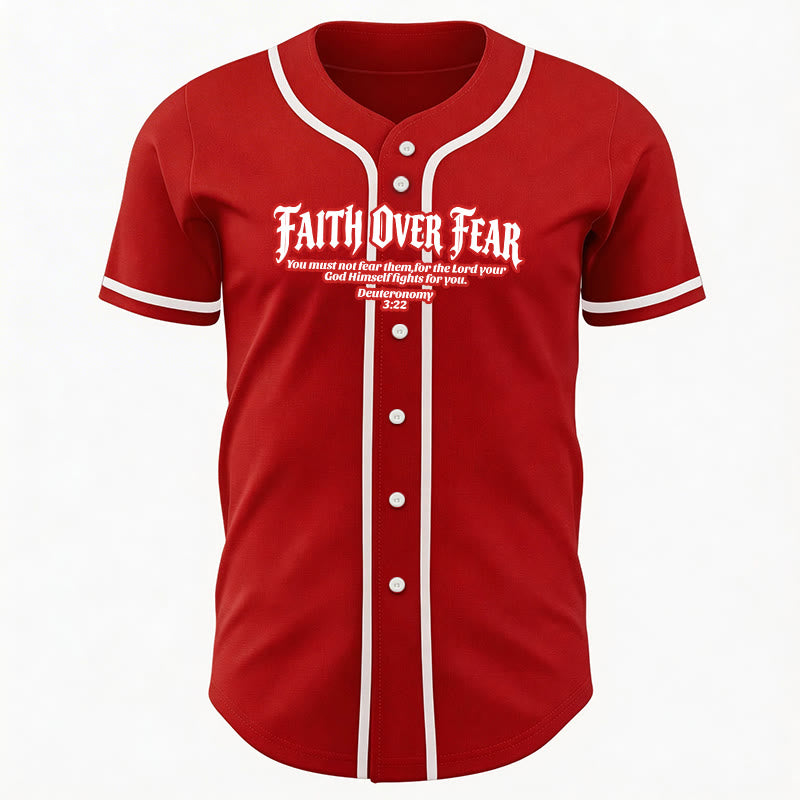 Christianartworkshop La foi plutôt que la peur Deutéronome 3:22 Maillot de baseball avec croix et couronne d'épines - image 31