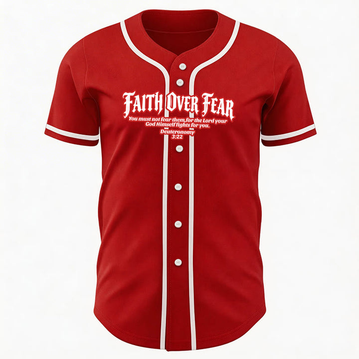 Christianartworkshop La foi plutôt que la peur Deutéronome 3:22 Maillot de baseball avec croix et couronne d'épines - image 31