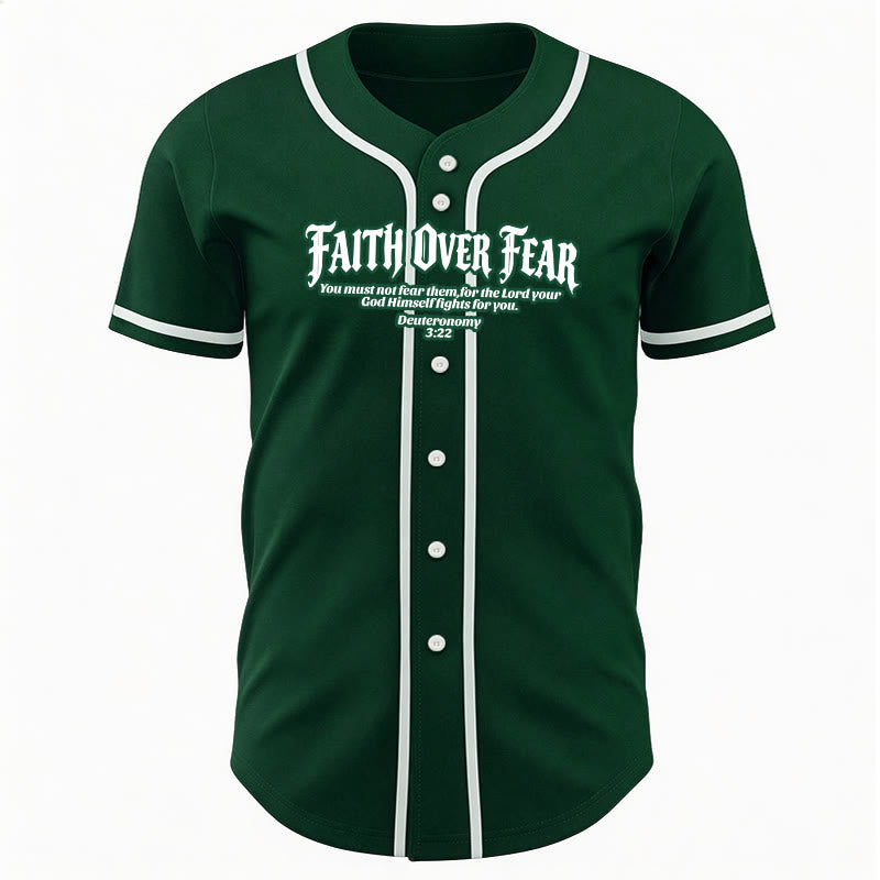 Christianartworkshop La foi plutôt que la peur Deutéronome 3:22 Maillot de baseball avec croix et couronne d'épines - image 52