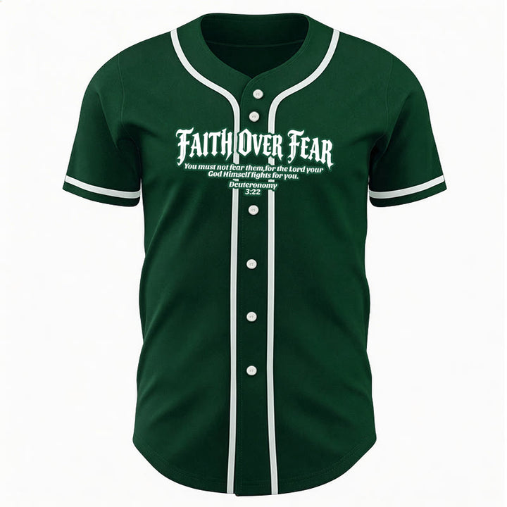 Christianartworkshop La foi plutôt que la peur Deutéronome 3:22 Maillot de baseball avec croix et couronne d'épines - image 52